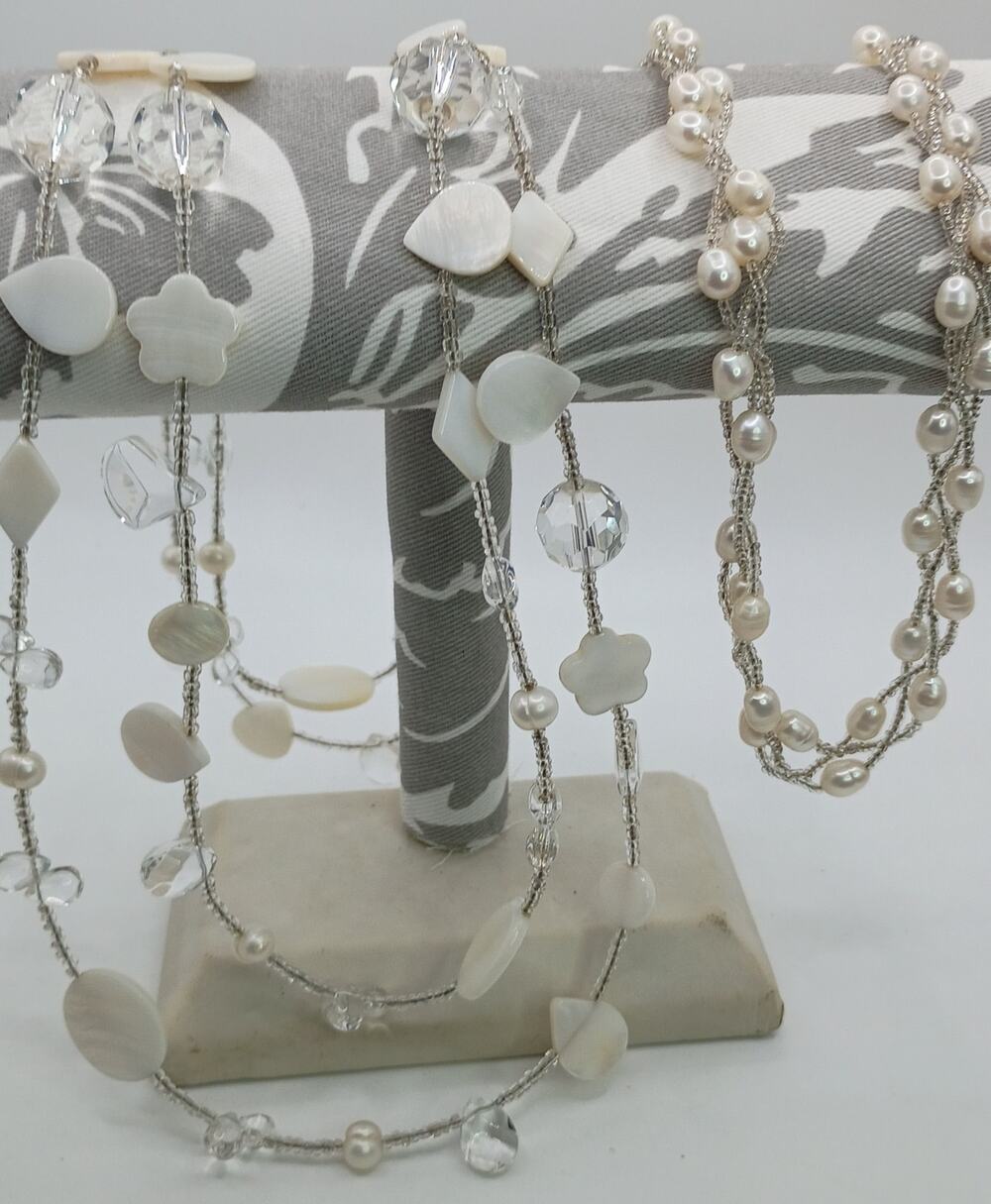 Artisan-Made Pearl & Mother of Pearl Necklaces